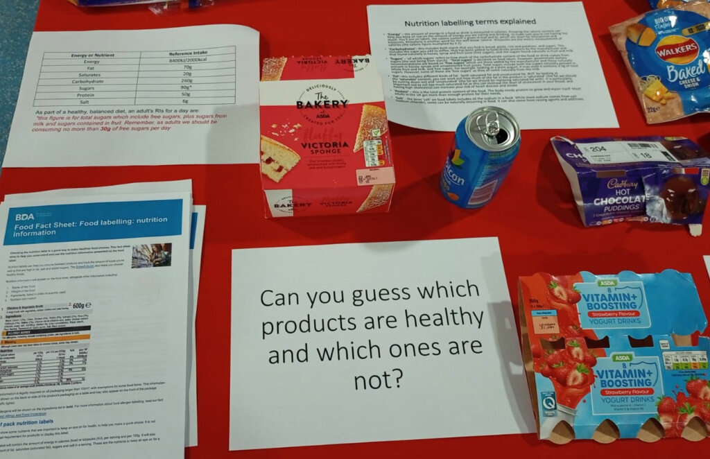 Understanding Food Labels Kiosk at Rotherham College